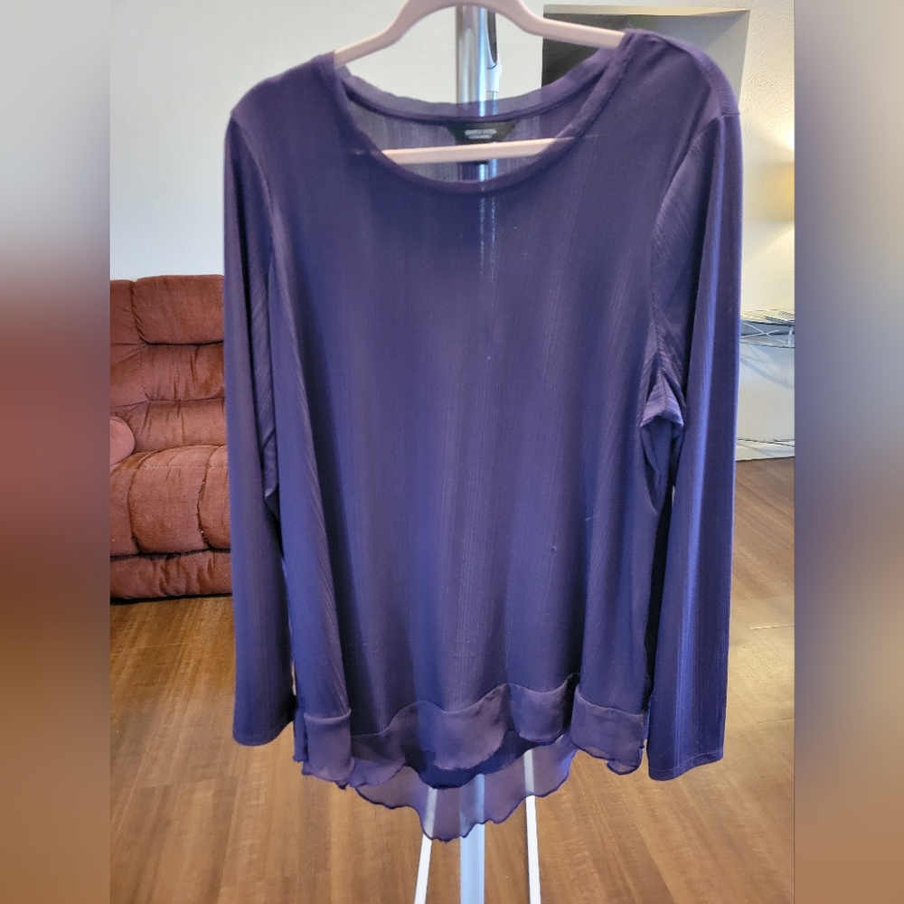 Simply Vera Vera Wang Elegant Purple Blouse